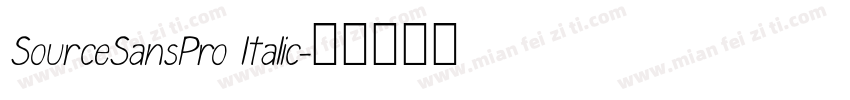 SourceSansPro ltalic字体转换